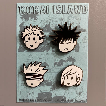 Jujutsu Kaisen Heads 4 Pack- Hard EnamelPinKokai Island