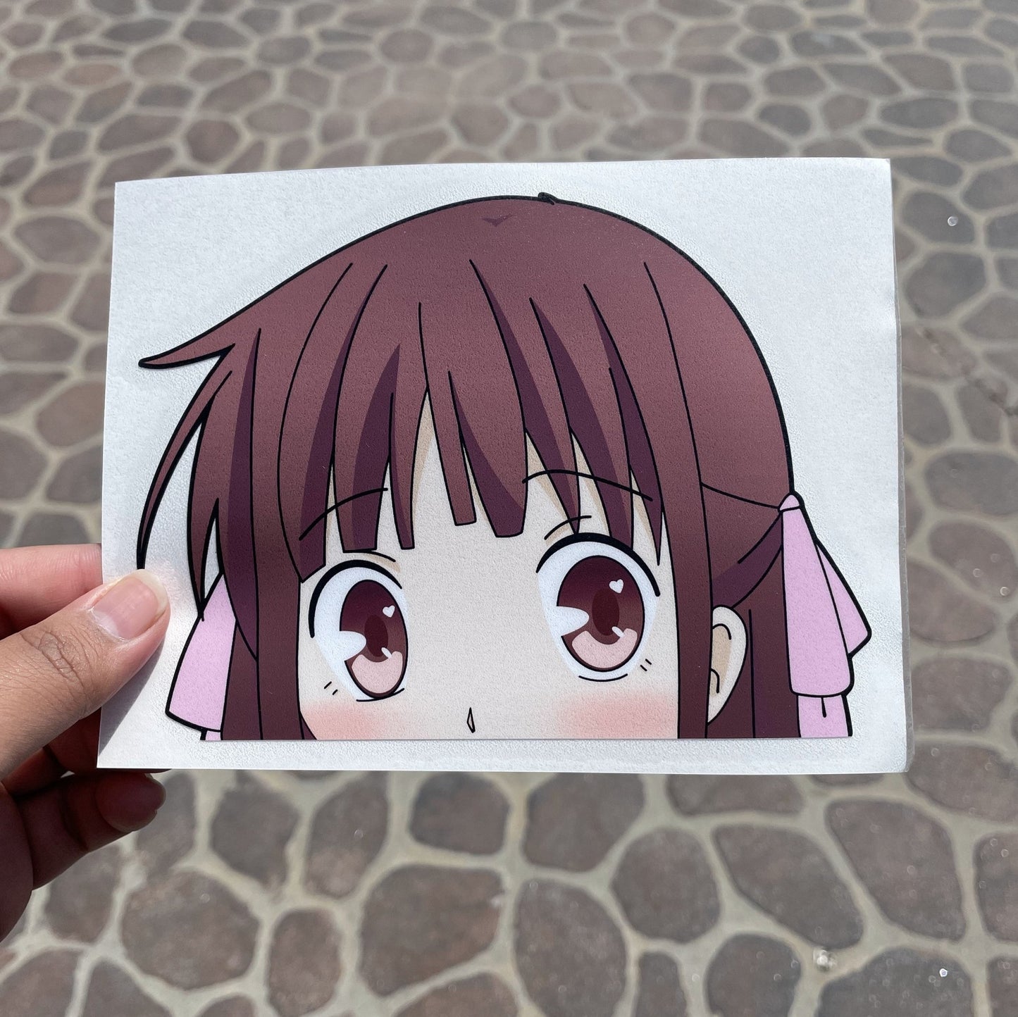 Wholesome Girl Peeker Decal-Fruits BasketDecalKokai Island